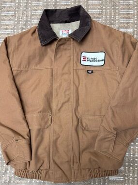 Bulwark Extreme FR Brown Work Jacket with Corduroy Collar medium